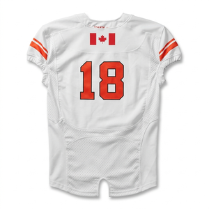 Uniforme de football américain de qualité supérieure, réfléchissant, respirant, design extérieur personnalisé, 25 ensembles MOQ, 100% polyester, sur mesure - Product Image 2