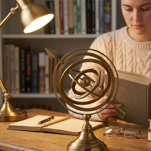 ARTISTIC CRAFTS Globo Terráqueo Decorativo de Latón para Escritorio |   Globo Terráqueo de Estilo Vintage para Decoración de Escritorio de Oficina, Mesa de Estudio, Decoración del Hogar - Product Image 5