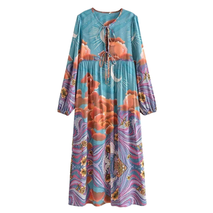 Vestido Midi Estampado de Moda para Mujer, Ropa al por Mayor - Product Image 2