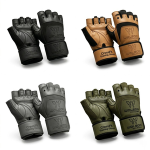 Guantes de Gimnasio Transpirables de Neopreno con Cierre de Cordones y Medio Dedo para CrossFit, Levantamiento de Pesas y Entrenamiento de Fuerza - Product Image 3