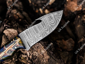 Couteau tactique à lame fixe en acier Damas OEM, pointe tombante, pour camping, chasse et survie, avec manche personnalisé - Product Image 3