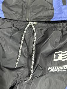 FYTRNOZ Chaqueta deportiva con bloques de color para hombre, con cremallera frontal y cordón en la cintura - Product Image 4