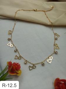Cadeau d'amour, ensemble de bijoux romantiques en laiton pour la Saint-Valentin, mariage et anniversaire, pendentif ovale plaqué or avec chaîne et boucles d'oreilles - Product Image 2