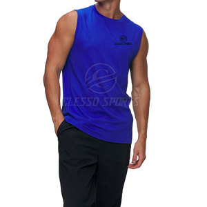 เสื้อยืดแขนกุดสำหรับผู้ชายเสื้อยืดลำลองแขนกุดสำหรับผู้ชายออกแบบได้ตามที่ต้องการน้ำหนักเบาทนทาน - Product Image 3