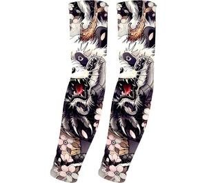 Manchons de cyclisme avec imprimé Dragon et Guerrier, protection anti-UV, en Spandex et Polyester, impression par sublimation, équipement de compression - Product Image 6