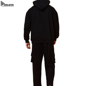 Nouvel ensemble de survêtement pour homme à capuche, imprimé écran étoiles, style streetwear, couleur unie, haute qualité, séchage rapide, respirant, 100 % coton - Product Image 2