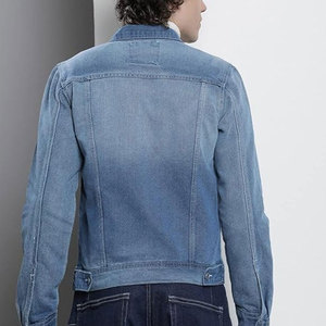 <b>Men's</b> Classic <b>Denim</b> <b>Jacket</b> Regular Fit Turn-Down Collar Washed Cotton Casual Style Autumn Wear - Product Image 3