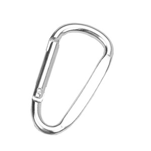 Mountaineering buckle small mini Laser logo d-shaped aluminum alloy flattened hanging buckle color keychain jewelry - Product Image 3