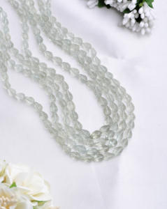 Ametista verde natural de 16 pulgadas en forma de gota facetada, natural, para la elaboración de joyería fina, collar de piedras preciosas. - Product Image 3