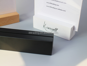 Supporto per insegne <span class=keywords><strong>da</strong></span> <span class=keywords><strong>tavolo</strong></span> <span class=keywords><strong>Plexiglass</strong></span> in acrilico con supporto per Menu a Base in legno singolo popolare supporto per Menu in legno bianco nero - Product Image 5