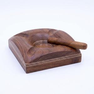 New Design American Style Classic Wooden Tabletop Cigar <b>Ashtray</b> Handmade Eco-Friendly Customized Shape Smoking Ash Holder Home - Product Image 4