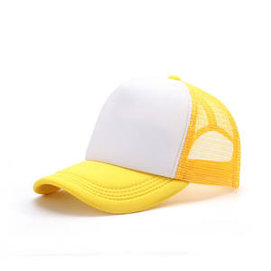 <b>Flat</b> brim trucker <b>hats</b> with mesh back construction custom embroidery printing woven patches and wholesale headwear production - Product Image 4