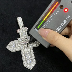925 <b>Silver</b> Jesus <b>Cross</b> Pendant lab grown Diamond Religious Crucifix <b>Necklace</b> <b>Mens</b> Statement Jewelry Lightweight Bold - Product Image 4
