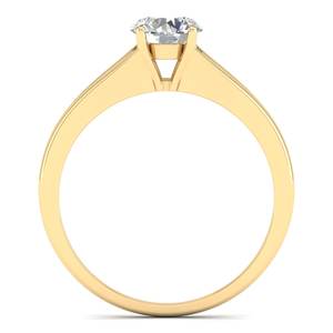 Anillo de compromiso REYES, el más vendido, con diamante cultivado en laboratorio de 0.84 quilates, corte redondo, oro de 14K/22K, certificado por IGI, para ella, joyería fina. - Product Image 4