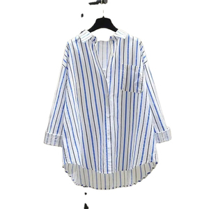 Blusa de punto transpirable de alta calidad para mujer, de manga media, con patrón liso, talla grande, de poliéster, la mejor ropa al por mayor - Product Image 4