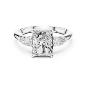 Anillo de Compromiso y Boda con Diamante Rectangular de 2 Quilates, Corte Esmerilado, Cultivado en Laboratorio, E Vs 1, Certificado IGI, Oro de Lujo de 10k/14k/18k - Product Image 3