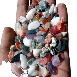 MMArt Galets en pierre naturelle, couleurs mélangées, durables, écologiques, non toxiques, design moderne, 20 lb, finition polie, garantie 5 ans et plus - Product Image 1