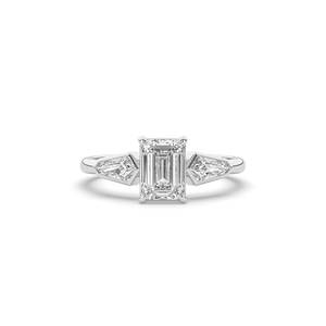 Bague en diamant de laboratoire 1,40 carat, or massif 14K 10K, émeraude et taille brillant en forme de cerf-volant, style unique, bijoux fins pour femme, bague personnalisée - Product Image 2