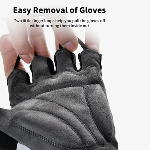 Gants de cyclisme unisexes personnalisés pour le sport en plein air, demi-doigts, flexibles, légers, pour la course sur route, avec deux boucles pour les petits doigts - Product Image 3
