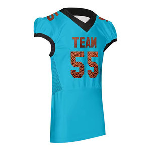 Camisetas personalizadas de malla con sublimación impresa, camisetas personalizadas con nombre y número del equipo, camisetas de práctica de fútbol americano de alta calidad - Product Image 2