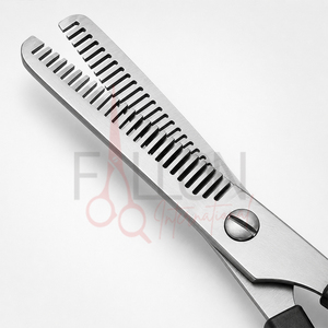 Tijeras Profesionales para Adelgazar el Cabello, Acero Inoxidable, 30 Dientes, Punta Redonda, para Diestros, Mango Largo, Empuñadura de Plástico - Product Image 2
