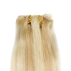 Perruque complète en dentelle 100 % cheveux Remy, raides, avec mèches, longue, blond platine, texture ondulée naturelle, cheveux humains, personnalisable - Product Image 6