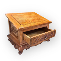 Table de prière compacte moderne avec compartiment de rangement intégré en bois Huongwood pour salon