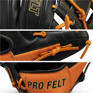 Gant de baseball professionnel en cuir uni de couleur personnalisée pour jeunes et adultes, gant de fielding durable pour l'entraînement au baseball et au softball - Product Image 4