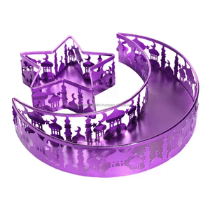 Eid Mubarak Porte-bougie musulman Lampe du Ramadan Décoration Luminaires Eid Lune Nuit Ramadan Eid Mubarak Décorations Porte-bougie - Product Image 4