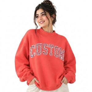 Sudadera Oversize de Cuello Alto para Mujer OEM, Ligera de Forro Polar, Manga Larga, Puños Acanalados, Ropa Casual, Fabricante - Product Image 1