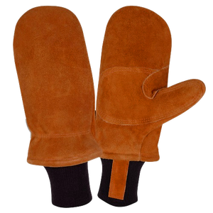 Premium Heavy Duty Cowhide Split Leather <b>Mitten</b> <b>Gloves</b> Anti Vibration Anti Slip Elastic Wristlet Oven Safety Protection Smooth - Product Image 3