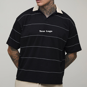 เสื้อยืดคอกว้างแขนสั้นผู้ชายรุ่นใหม่ปี 2026 ผ้าฝ้าย 100% ทรงหลวม แห้งเร็ว ผ้าถักเนื้อแน่น พิมพ์ลายแบบรีดร้อนตามสั่ง - Product Image 1