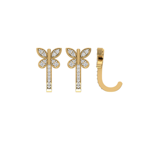 Floral asset <b>Gold</b> and Diamond bridal wedding luxury Fine Jewellery Gift diamond earing <b>Earrings</b> <b>Dangle</b> - Product Image 1