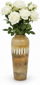 Florero de Madera de Mango, Decorativo para Mesa, Florero de Bambú y Madera para Hogar, Cocina, Oficina, Decoración Navideña - Product Image 4