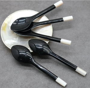 ช้อนเขาควายช้อนช้อนแบบแบนสีธรรมชาติ - Product Image 1