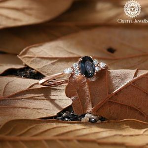 Charm Jewells <b>Cushion</b> Cut Moissanite Silver Engagement Ring Rose Gold Plated Prong Setting IGI Certified Women's Classic Wedding - Product Image 1