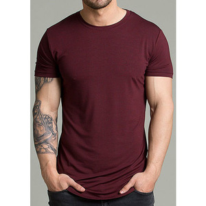 เสื้อยืดคอกลมแขนสั้นทรงปกติสำหรับผู้ชาย ผ้าฝ้ายถัก 100% เป็นมิตรกับสิ่งแวดล้อม น้ำหนัก 220 กรัม สีแดงเลือดหมู โลโก้ด้านหน้า สไตล์ลำลอง - Product Image 5