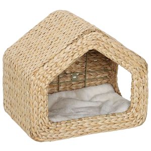 Casa para Gatos Montada en la Pared, Mueble de Pared Natural para Gatos con Cojín Lavable, Estante de Pared para Mascotas - Product Image 1