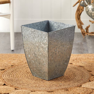 15 macetas cuadradas plateadas de hojalata galvanizada, decoración para bodas, macetas artesanales - Product Image 2