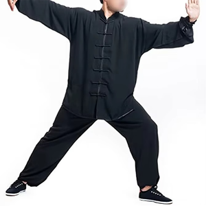 ชุดฝึกกังฟูมืออาชีพ ผ้าฝ้าย 100% ระบายอากาศได้ดี แห้งเร็ว คุณภาพสูง ชุดศิลปะการต่อสู้ พร้อมโลโก้ด้านหน้า - Product Image 3