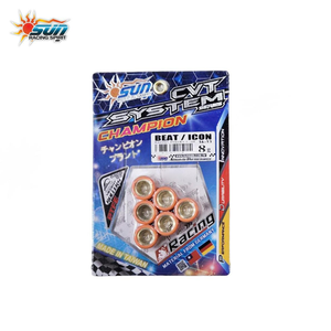 ลูกกลิ้งน้ำหนัก CVT SUN RACING ขนาด 16x13 มม. 8G สำหรับ BEAT ICON ผลิตในไต้หวัน แกนทองเหลือง ชุดวาเรียเตอร์ 6 ชิ้น - Product Image 6
