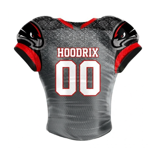 OEM Custom Design Sublimation American Football Jersey V-Neck Mesh Breathable Team Wear Uniform Manufacturer Bulk For Men , Kid - Product Image 2