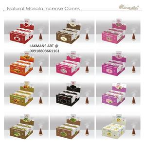 Cônes d'encens aromatiques Aromatika Vedic 100% naturels, mélange d'arômes Masala d'Inde - Product Image 1