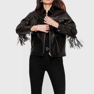 Chaqueta de Cuero Premium Hecha a Mano para Mujer, Diseño Sólido, Color Personalizado, Chaquetas de Cuero de Alta Calidad - Product Image 3
