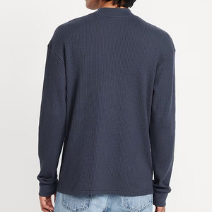 Chemise décontractée en tricot gaufré, coupe classique, texture respirante, adaptée à toutes les conditions météorologiques - Product Image 3