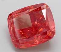 Cojín de Diamantes Rojos Premium de 20.21 Quilates, Corte Fantasía, Color Vívido, Claridad VVS2, Gema Natural, Joyería Fina de Alta Gama