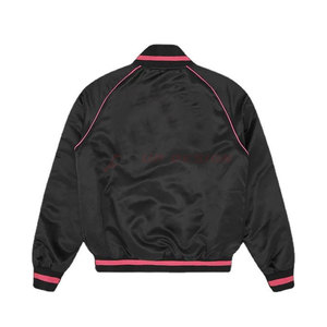 2026 Winter <b>Men's</b> Stand Collar Satin Bomber <b>Jacket</b> <b>Long</b> Sleeves Custom Design Eco-Friendly Breathable Regular Fit Casual Wear - Product Image 2