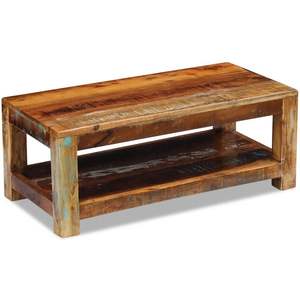 Table basse multicolore aux tons naturels et rouge turquoise - Product Image 2