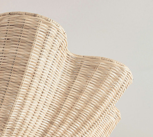Handcrafted Natural Woven Rattan Wall <b>Sconce</b> Artistic Textured Wall Light Rustic Boho Accent <b>Lighting</b> Decorative Interior Lamp - Product Image 5
