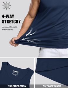 <b>Men</b>’s Tank Top Sleeveless Shirt Cotton <b>Gym</b> Workout <b>Vest</b> Breathable Athletic Fitness Training Top Casual Summer Sportswear - Product Image 5
